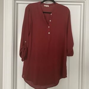 Burgundy tunic size L